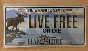 Yes ! A New Hampshire licence plate.