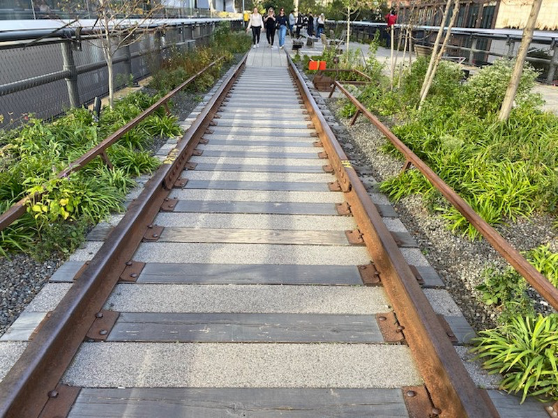 This is the start of the High Line near The Vessel