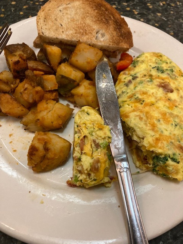 This is the B.B.C Omelette specialty at the Classic Diner
