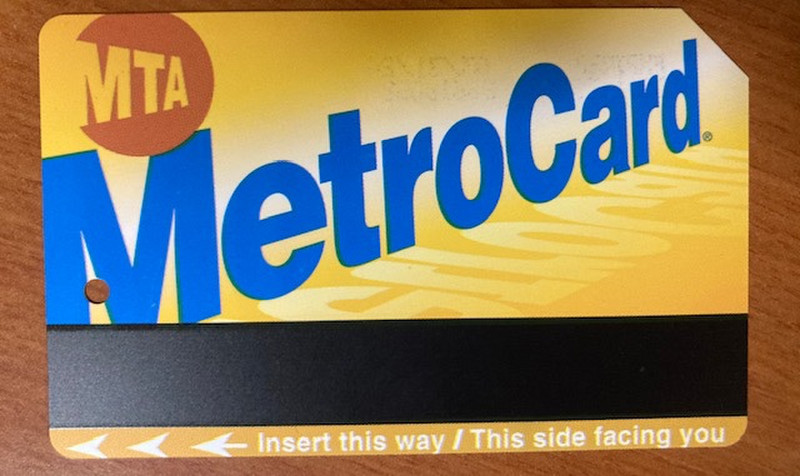 This is the MetroCard we used to access the subway