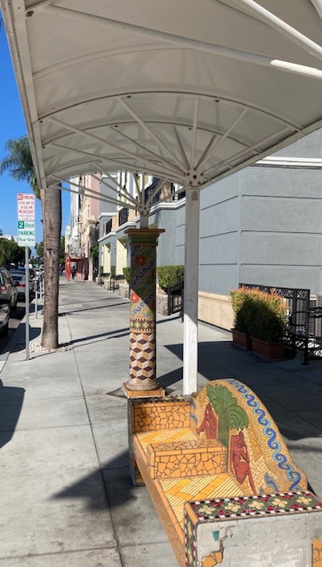 Bus stop in Long Beach