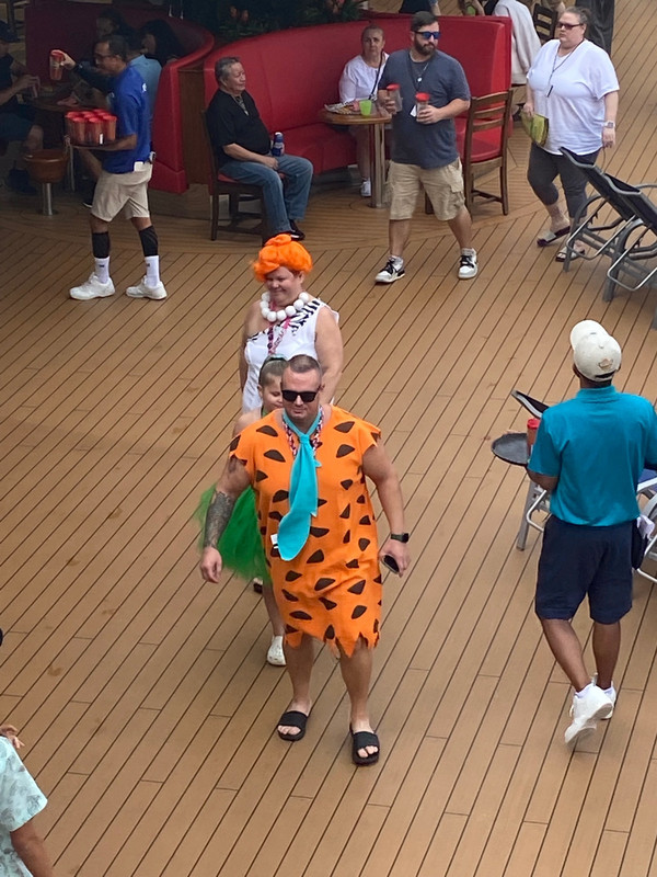 They say to dress up on your first day on the ship but really !