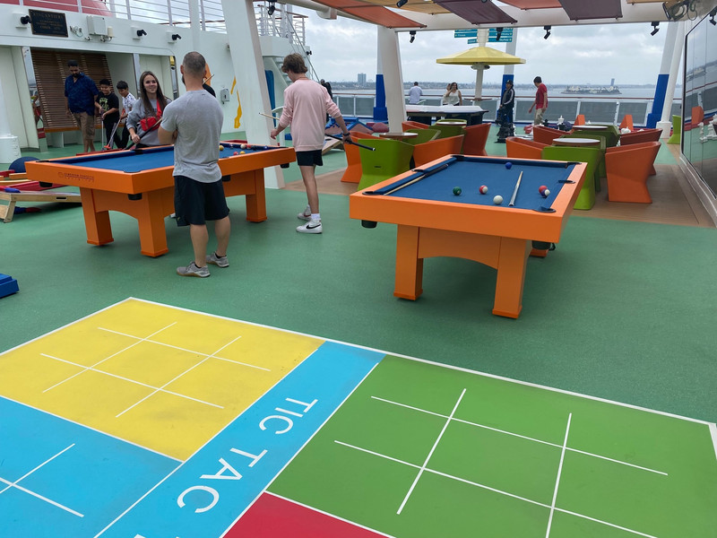 Pool tables at sea and Tic Tac Toe as well.