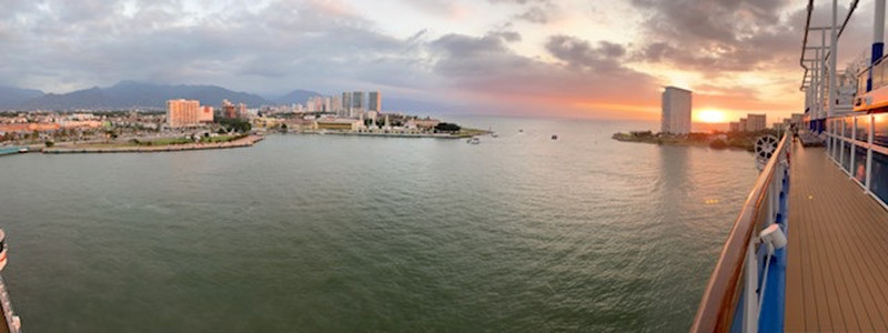 Another amazing panoramic sunset from Deck 11 on the ship
