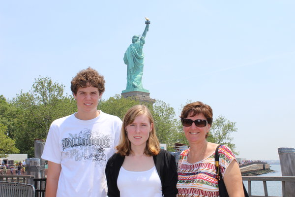 Family at Liberty Island