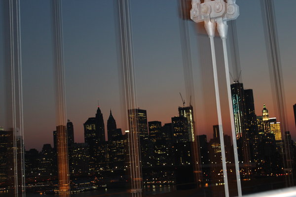Manhattan beyond Brooklyn Bridge