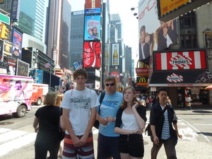 Family Shot In Times Square