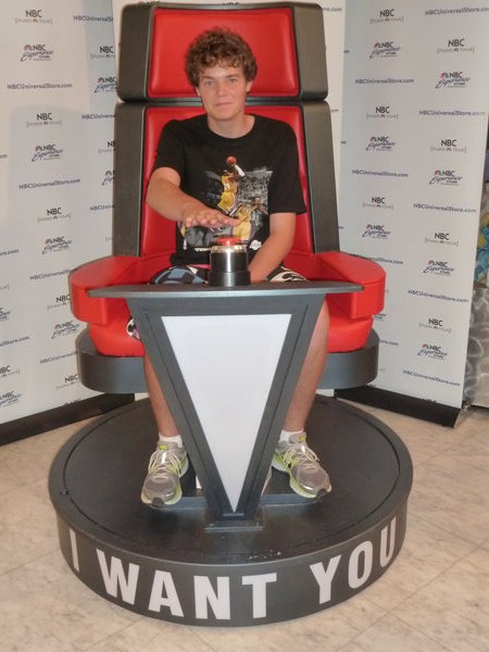 Luke as the judge of The Voice