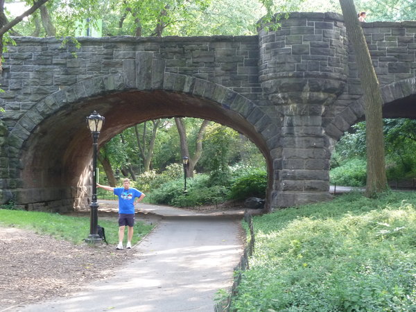 Famous arched bridge in Central Park