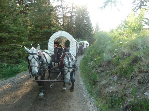 On the way to our Chuck Wagon Dinner