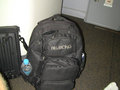 Luke's much travelled Billabong backpack