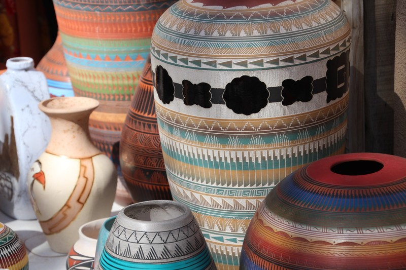 Handcrafed pottery in Santa Fe