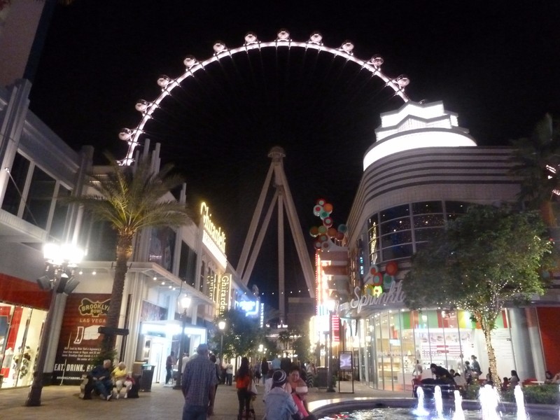 The Linq promenade looking back to the Wheel