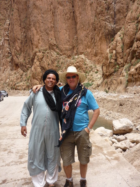 A real tour guide, Morad, in Draa Gorge