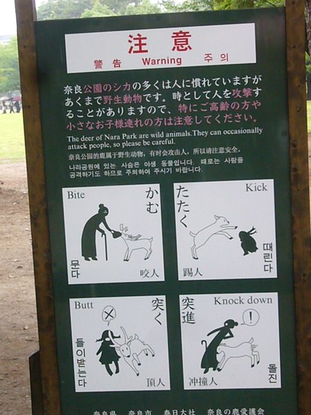 Hilarious Warning Sign about Deer
