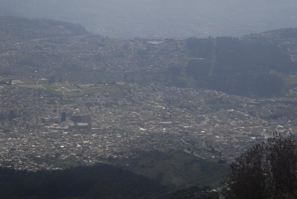 View of Quito over a kilometer below...