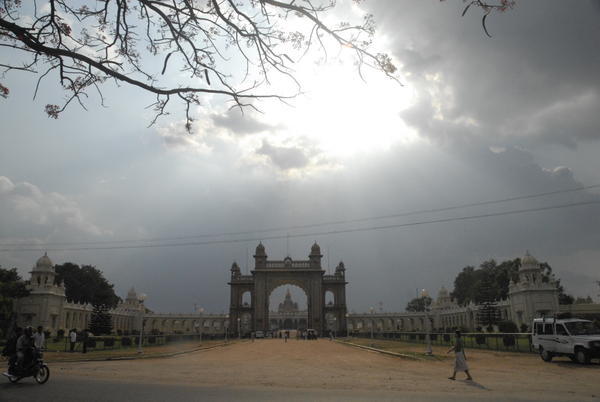 View of Palace Mysore from East gate