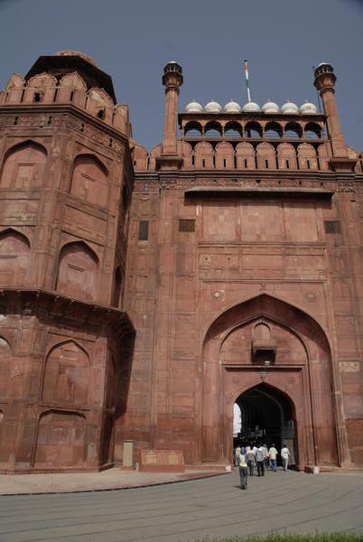The entrance to the red fort - Delhi