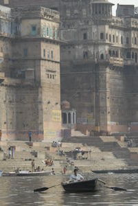 The mighty walls beside the Ganges - Varanasi