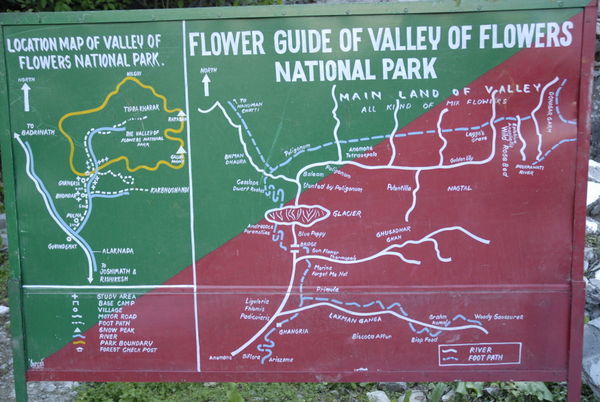 Map of Valley of Flowers