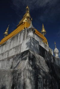 Wat Phou Si at the top of a 100m hill in the centre of Luang Prabang