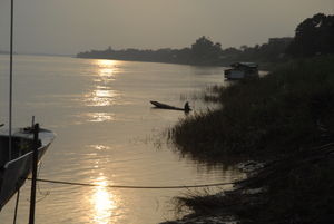 The Mekong at sunset - Vientiane