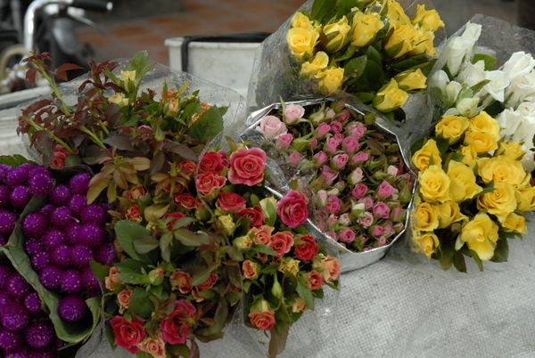 Flower sellers wares...