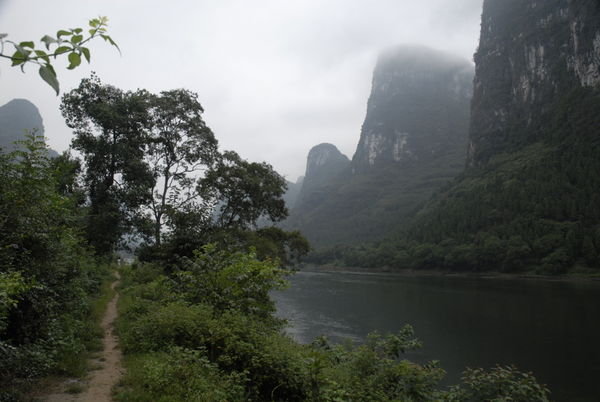 Views of the karst scenery on the walk from Yangdi to XingPing