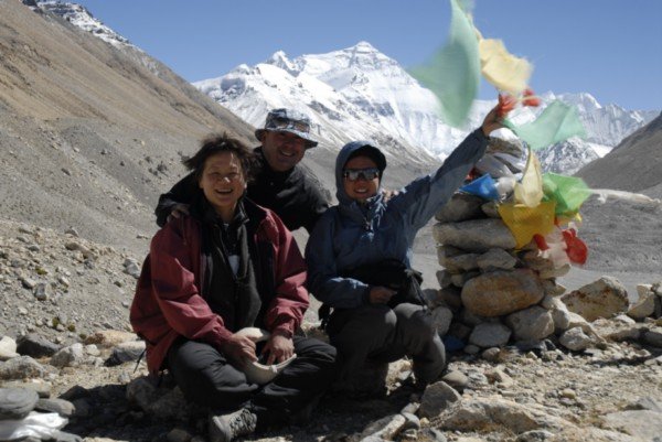 Above Everest basecamp....
