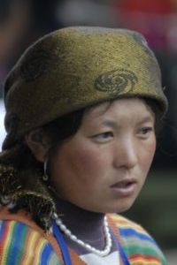 Lady vendor near Jokhang Temple, Lhasa