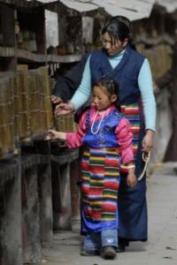 Tibetan Girl with family...