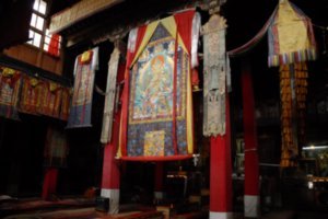 Inside one of the temples at Lhasa Monastry....