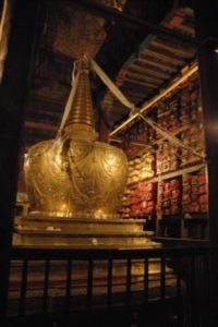 In the scroll room of Shigatsa monastry...