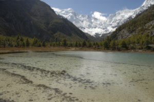 Hidden glacial lake at the foot of the Sabje valley...