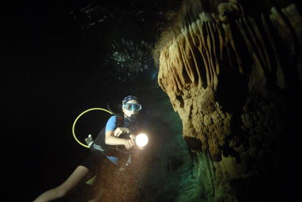 In the caves of Cenote 3