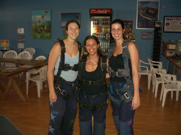 Getting ready for the sky dive