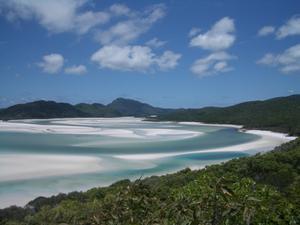 Famous swirling sands of Whitehaven beach
