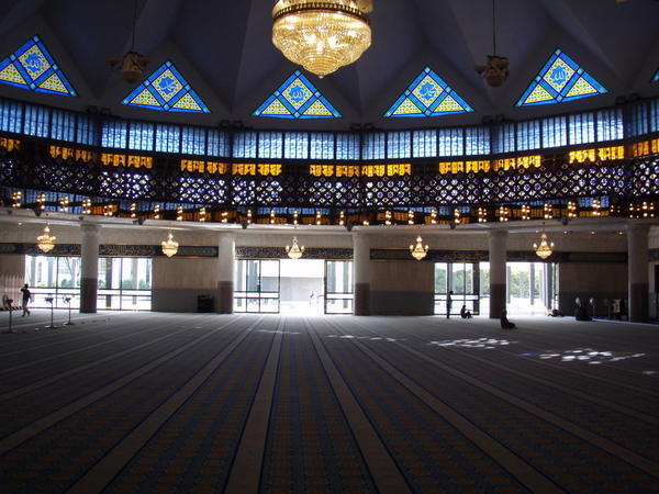 Inside of the huge mosque
