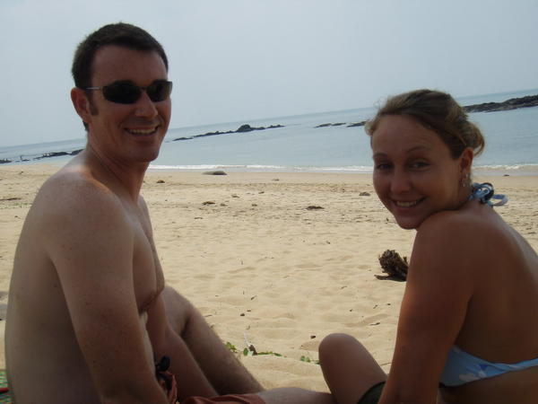 Nancy and Stuart on the beach