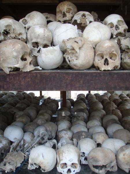 Skulls of people found in mass graves