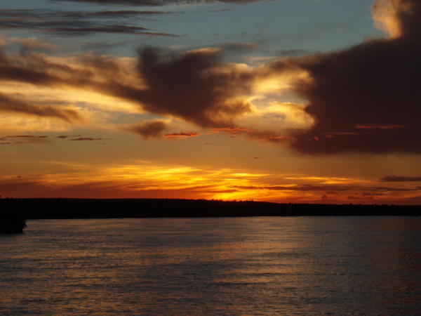 Sunset on the boat cruise