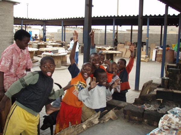 Children at the market resturant