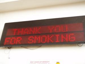 Thanks for smoking!!