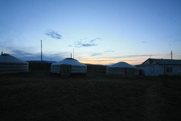 Our camp at sunset..
