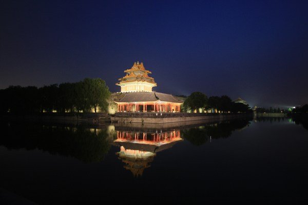 Forbidden City at dusk