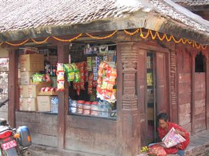 Snack stall, Kathmandu
