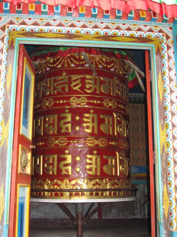 Huge prayer wheel