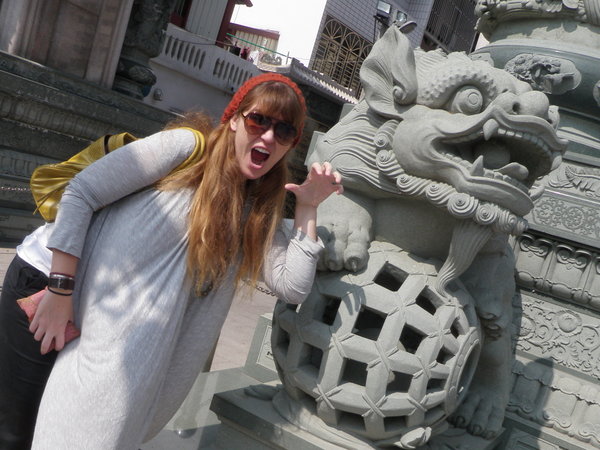 At a temple in Tainan