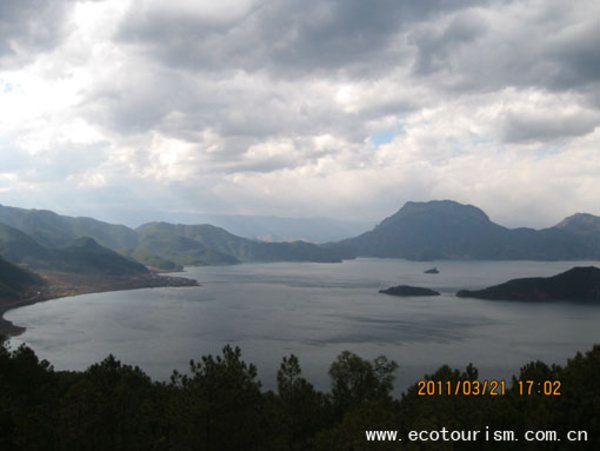 Lugu Lake with Gemu mountain