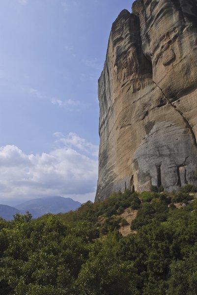 The Sheer Cliff Over Kalambaka
